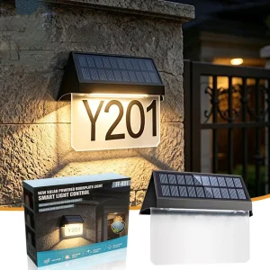 Solar Led Wall Lights Waterproof 65 Outdoor Garden Address House Numbers Signs Yard Door Plaque Solar Light