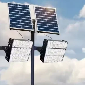 Solar Light Outdoor IP65 Solar Spotlights 50W 100W 150W 200W 300W LED Floodlights Lithium-Ion Battery Aluminum