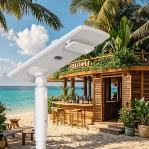 Solar Lighting 10-20W CE Certified IP65 Waterproof Aluminum LED Bulb Outdoor Solar-Powered Battery Power Supply Motion