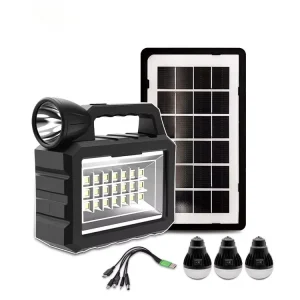 Solar Lighting System High-Bright Warm White LED Bulb Large-Capacity Flashlight Long Endurance 1-to-5 Emergency Light