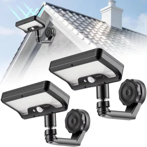Solar Lights Outdoor Solar Motion Sensor Outdoor Lights Bright Solar Wall Lights for Porch Fence Yard Garage Garden