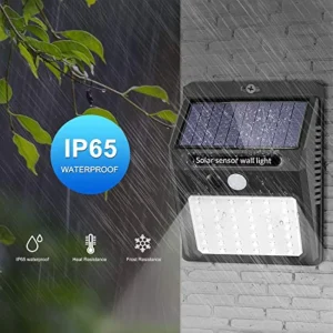 Solar Lights Outdoor Solar Security Lights Solar Motion Sensor Lights Wireless IP65 Outdoor Lights for Garden Fence Patio Garage