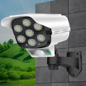 Solar Lights Outdoor Spotlights Rotatable IP65 Waterproof for Porch Garden Patio Yard Garage Simulated Camera Solar Wall Lamps