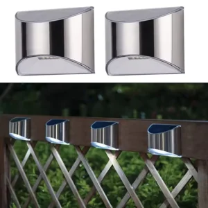 Solar Lights Outdoor Waterproof Solar Powered Motion Sensor Light Wireless Security Lights Outside Stainless Steel Wall Lamp