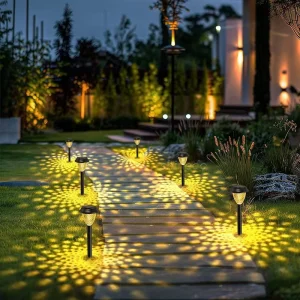 Solar Lights Outdoor Yard Unique Led Solar Garden Light Waterproof Solar Outdoor Lights Warm White Landscape Solar Lawn Light
