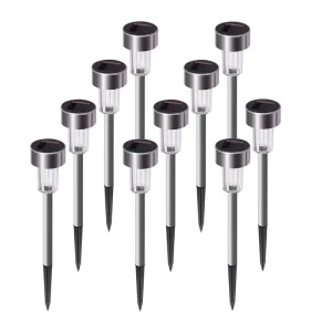 Solar Lights Stainless Steel LED Landscape Lighting Garden Lights for Pathway Walkway Patio Yard Lawn