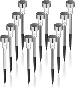 Solar Lights Waterproof LED Solar Ground Stake Lights Outdoor Solar Landscape Lighting for Lawn Walkway Yard Driveway