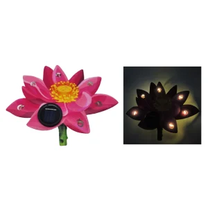 Solar Lotus LED Wall Art Light Waterproof Outdoor Garden Decoration