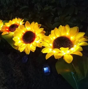 Solar Luminous Sunflower Light Outdoor Garden Ground-Mounted Courtyard Landscape Lawn Decorative Light