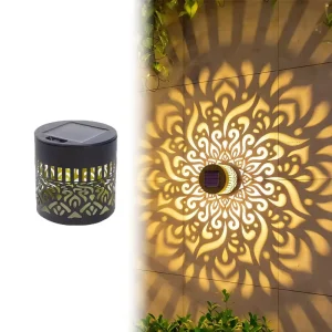 Solar Mandala Fence Wall Lights Garden Decoration Party Courtyard Decoration Solar Garden Light Garden Patio Walkway Decor