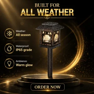 Solar Motion Sensor Garden Light Outdoor Waterproof LED Pathway Lantern Stake Mounted for Yard Patio Walkway