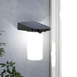 Solar Motion Sensor Light LED Wall Mounted Garden Lamp with IP54 Waterproof Dual Color Temperature Easy Installation