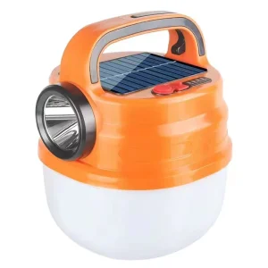 Solar Multifunctional Outdoor LED Camping Lamp with USB/Solar Charging and Button Control