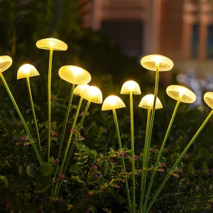 Solar Mushroom Garden Lights IP65 Waterproof Outdoor String Light Jellyfish Solar Lights for Yard Patio Pathway