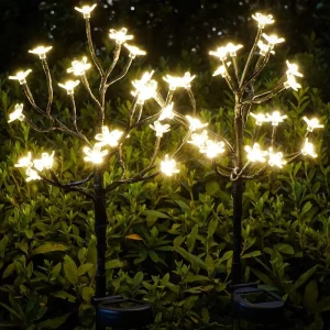 Solar Outdoor Decorative Garden Flower Lights Outdoor Waterproof Landscape Pathway, Yard Decoration