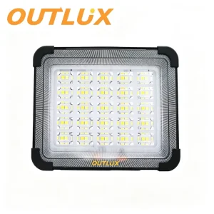 Solar Outdoor Floodlight LED Camping Flood Light Cold White Rechargeable with Li-ion Battery Emergency Lights