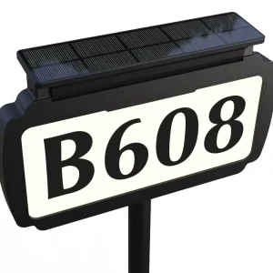Solar Outdoor Garden LED Address Number Mailbox Light 3 CCT Adjustable Angle IP65 Waterproof Li-ion Battery Wireless Control