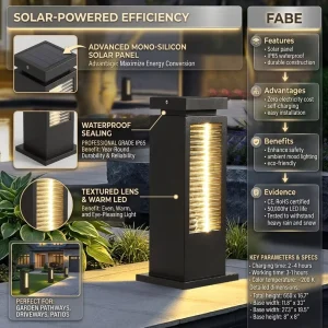 Solar Outdoor Garden LED Lights Waterproof Pathway Decorative Lawn Stainless Steel Body