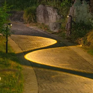 Solar Outdoor Garden Lights Simple Ground Lawn Lamp for Backyard Paths Warm White IP65 Waterproof Solar Lights