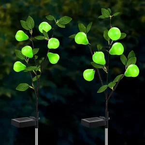 Solar Outdoor Garden Pathway 6 LED Pear Tree Lights
