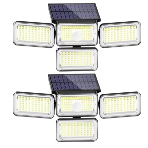 Solar Outdoor Light 6500K IP66 Waterproof Wide Angle Security Flood Light