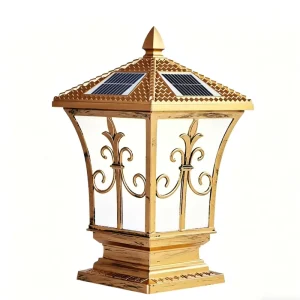 Solar Outdoor Light Waterproof New Chinese Style Post Cap Solar Garden Light Villa Pillar Wall Lamp OEM Customized