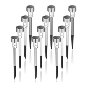 Solar Outdoor Pathway Garden LED Walkway Light for Landscape Patio Lawn Yard Driveway Stainless Steel