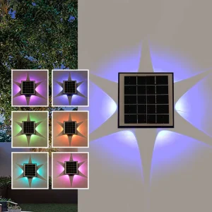 Solar Outdoor Wall Lamp Waterproof Solar Night Light Fence Courtyard Landscape Lighting
