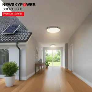 Solar Outdoor Waterproof LED Ceiling Light, 3000K/4000K/6000K, Remote Control, Rechargeable