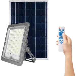 Solar Panel Flood Light IP66 Aluminum Outdoor Waterproof Security LED Remote Control Stadium Lighting 200W/300W