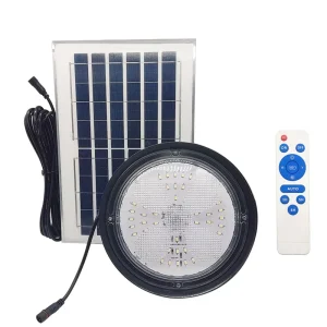 Solar Panel Hanging Indoor LED Ceiling Light Dimmable Pendant Lamp for Garden with IP65 Rating