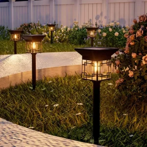 Solar Pathway Lights Outdoor Waterproof Garden Yard Lawn Walkway