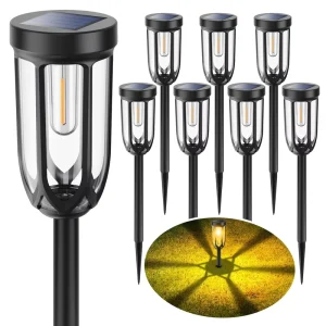 Solar Pathway Lights Outdoor Waterproof IP65 Auto On/Off LED Garden Lights