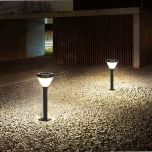Solar Pillar Lamp IP65 Waterproof 5W LED Garden and Lawn Light with 360-Degree Beam Angle
