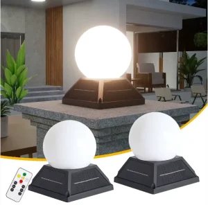 Solar Pole Lamp Outdoor Waterproof Garden Courtyard Villa Gate Fence Light Night Auto Light Without Charging