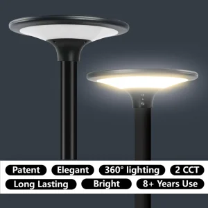 Solar Post Light Light Control IP65 Waterproof All Weather Resistant Garden Villa Post Decor Area Light