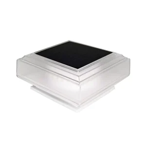 Solar Post Light Warm Pillar Lamp Rechargeable Dusk-to-Dawn 8H for Garden Gate Patio Lawn