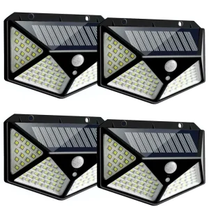 Solar Power Lighting Wall Lamp Motion Sensor Led Solar Light Outdoor Backyard Garden Stair Waterproof 100LED 118LED 76COB