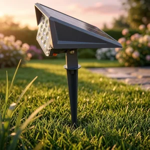 Solar-Powered 9-LED IP65 Stake Lights for Driveway and Garden Paths