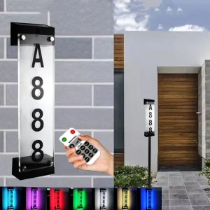 Solar Powered Address Numbers Solar 3d House Number Lighted Address Sign on Post