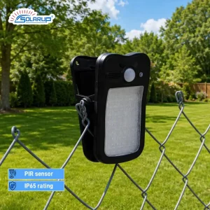 Solar Powered Battery Rechargeable Mini Light Clip Fence Motion Sensor Outdoor Garden Wall Patio Yard Driveway Deck LED IP65 ABS