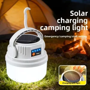 Solar Powered Camping Lamp Rechargeable Outdoor Emergency Light Ultra Long Battery Life Portable LED Illumination Model YT-086