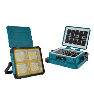 Solar Powered Dual Solar Panel IP65 Waterproof Portable Lantern Charging Floodlight Ultra Bright Emergency Lighting for Night