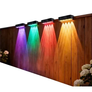 Solar-Powered European Style RGB Light Source Courtyard Lights Outdoor Wall-Washer Fixtures Waterproof Landscape Spotlights