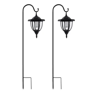Solar Powered Garden Decorative Lanterns Shepherd Hooks Landscape Lighting for Lawn Patio Yard Pathway