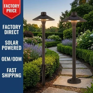 Solar Powered Garden Light IP65 Waterproof Auto On/Off Outdoor Landscape Lighting for Pathway Courtyard Villa