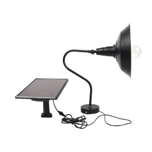 Solar Powered IP55 Rated LED Gooseneck Garden Lamp Cast Aluminum Housing Wall Mounting Landscape Barn Lighting (200 Lumens) CE
