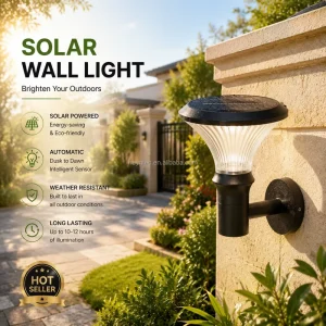 Solar Powered IP65 Detachable Outdoor Wall Light Waterproof LED Garden Lamp for Villa Courtyard Decoration