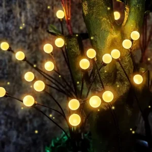 Solar Powered IP65 Pathway Decoration Landscape 6/8/10 Heads LED Swaying Firefly Light Solar Garden Light