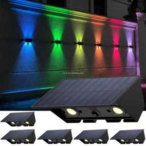 Solar Powered IP65 Waterproof LED Fence Lights for Yard Pool Patio Porch & Road Use with Aluminum Alloy Construction